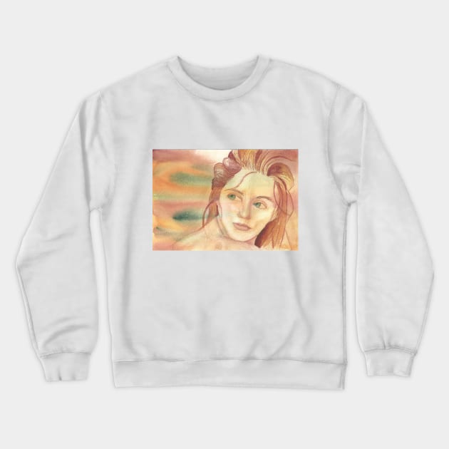 Desert, watercolor painting Crewneck Sweatshirt by Sharon Rose Art